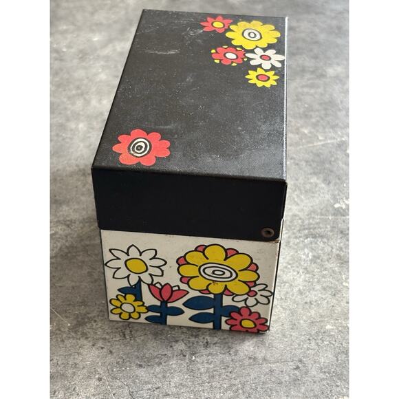 Ohio Art Flower Power Recipe Box 1970s - Picture 5 of 8